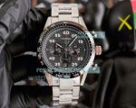 Replica TAG Heuer Carrera Chronograph Watch Stainless Steel Black Dial 44MM